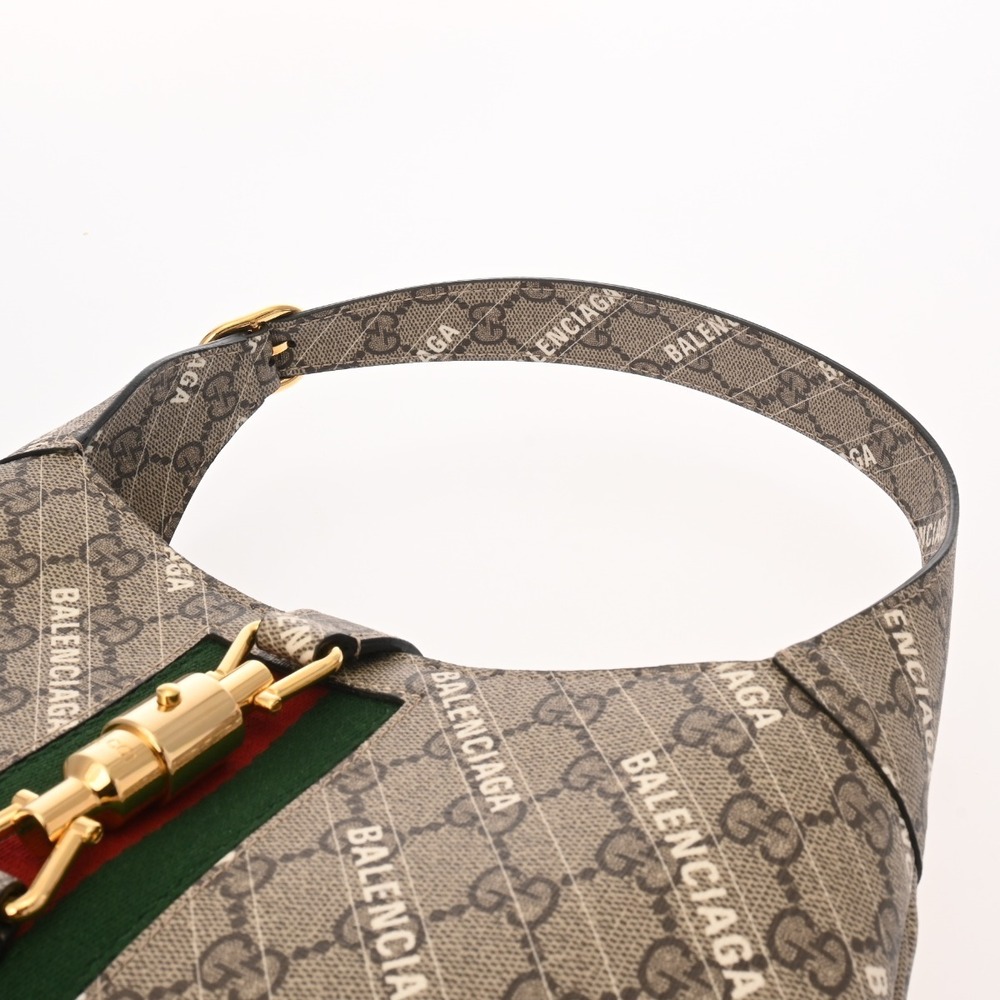 Gucci GG Supreme Jackie Balenciaga Beige Shoulder Bag - Picture 4 of 9